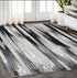 4' X 6' Black Silver and Gray Abstract Power Loom Area Rug
